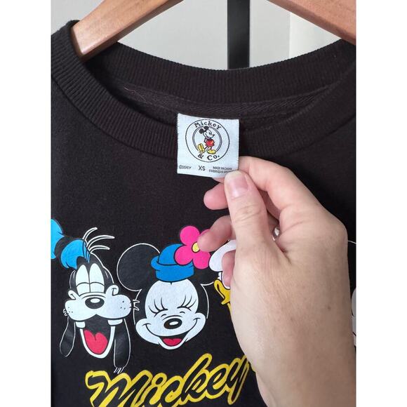 Disney Mickey & Co Character Black Crewneck - Picture 2 of 3